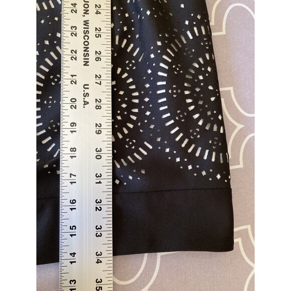 White House Black Market Dress Black Laser Cut WHBM - Picture 6 of 8